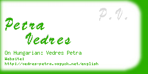 petra vedres business card